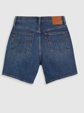 Levi's Dark Blue Classic Button Fly Denim Jean Shorts
